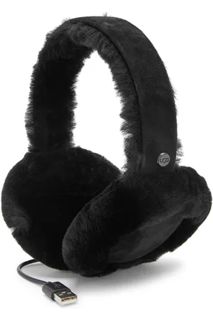 UGG Shearling Trimmed Suede Bluetooth Earmuffs , Hats