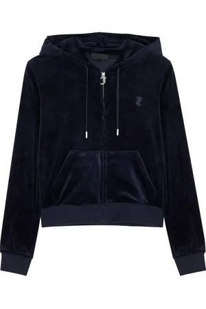 Juicy Couture Classic Robertson Hooded Velour Sweatshirt - - L (UK14 / L)