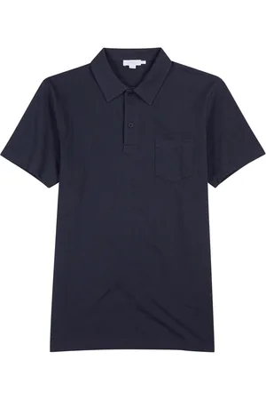 Sunspel Riviera Piqué Cotton Polo Shirt, Shirt, - M