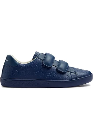 Gucci Kids Ace Gg-embossed Leather Sneakers (IT34-IT37) - - 36 (IT36/ UK3 Kids)