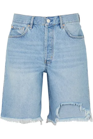 Free People Big Sur Coast Distressed Denim Shorts - - W27