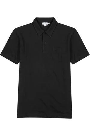 Sunspel Riviera Piqué Cotton Polo Shirt, Shirt, Navy - - M