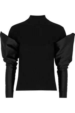 NAFSIKA SKOURTI Panelled Ribbed Silk Jumper - - 14