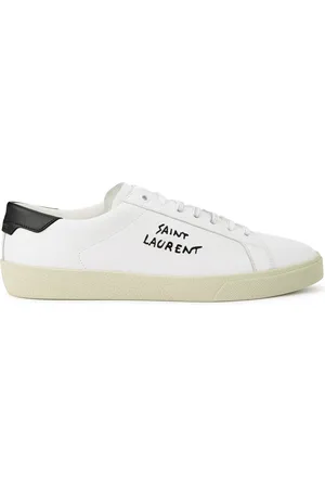 Saint Laurent Logo-embroidered Leather Sneakers - - 44 (IT44 / UK10)