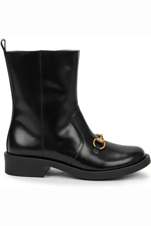 Gucci Kids Aisha Horsebit Leather Boots (IT27-IT33) - - 12.5 Jnr