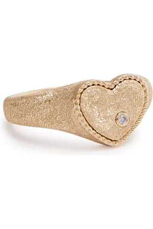 YVONNE LÉON Baby Chevaliere Glittered Pinky Ring - - 46 (UK H 1/2)