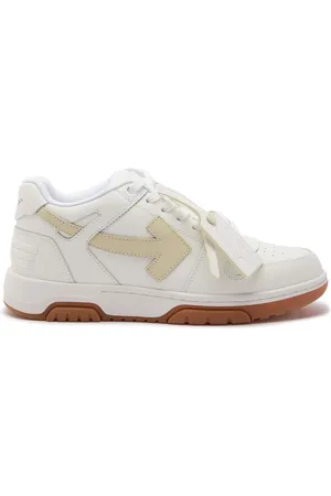 OFF-WHITE Out Of Office Panelled Leather Sneakers - 36 (IT36 / UK3), off Trainers, Print - 36 (IT36 / UK3)