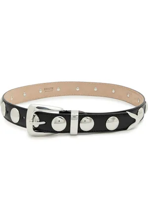 Khaite Benny Studded Leather Belt - - 80 (UK10/ M)