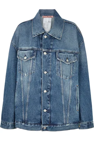 Acne Studios Oversized Distressed Denim Jacket - - S/M (UK10-12 / M)