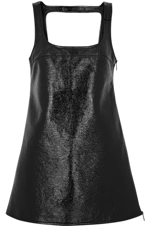 Courrèges Chasuble Crinkled Vinyl Mini Dress - - 14