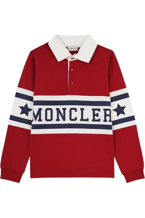 Moncler Kids Logo-print Cotton Polo Shirt (8-10 Years) - - 10A (10 Years)