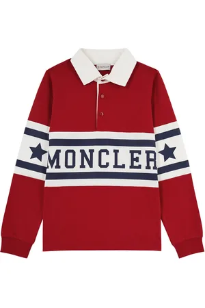 Moncler Kids Logo-print Cotton Polo Shirt (12-14 Years) - - 12A (12 Years)
