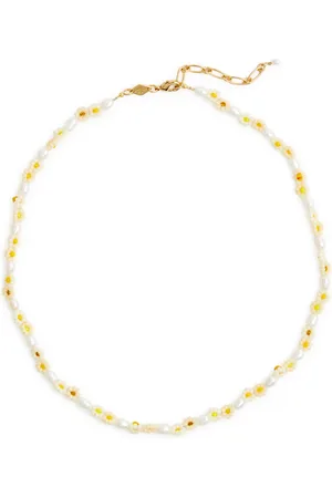 Anni Lu Daisy Flower 18kt Gold-plated Beaded Necklace - - One Size