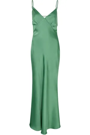 Misha Vida Satin Maxi Slip Dress - - L (UK14 / L)