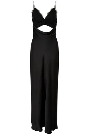 Misha Maxxy Cut-out Satin Maxi Slip Dress - - L (UK14 / L)