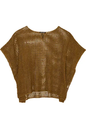 Eileen Fisher Open-knit Linen Jumper - - L (UK 18-20 / XL) - L (UK 18-20 /xl)