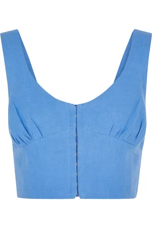 Casa Raki Bruna Cropped Linen top - - L (UK14 / L)