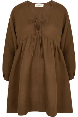 Casa Raki Barbi Linen Mini Dress - - L (UK14 / L)