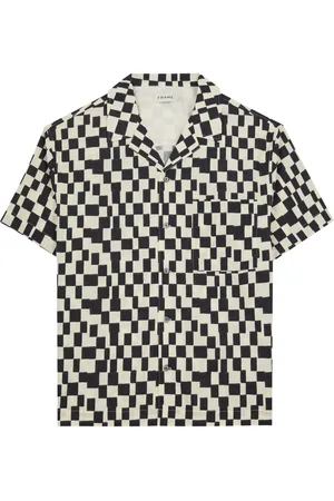 Frame Checked Lyocell-blend Shirt - - L