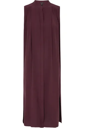 Eileen Fisher Silk-georgette Midi Dress - - L (UK 18-20 / XL) - L (UK 18-20 /xl)