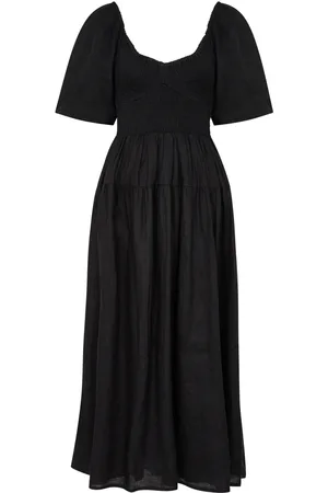 FAITHFULL THE BRAND Rosarico Linen Midi Dress - - L (UK14 / L)