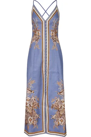 ZIMMERMANN Ottie Printed Linen Maxi Dress - - 3 (UK 14 / L)
