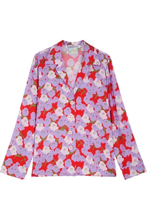 Bernadette Louis Floral-print Silk-satin Shirt - - 40 (UK12 / M)