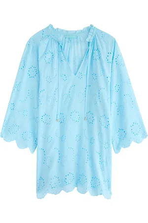 Melissa Odabash Lucy Broderie Anglaise Cotton Kaftan - - S (UK8-10 / S)