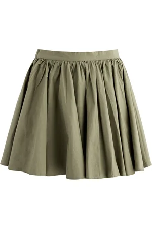 Free People Gaia Pleated Cotton Mini Skirt - - XS (UK 4-6 / XS) - XS (UK 4-6 /xs)