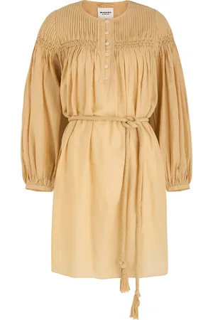 Isabel Marant Isabel Marant étoile Adeliani Gathered Cotton-blend Mini Dress - - 34 (UK6 /xs)
