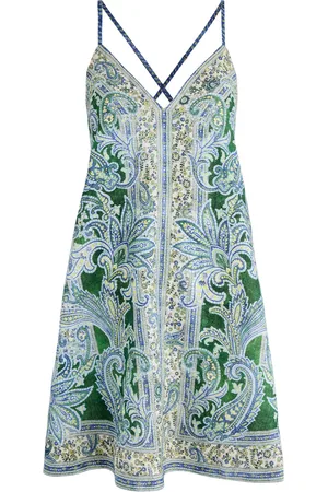 ZIMMERMANN Ottie Printed Linen Mini Dress - - 2 (UK 12 / M)