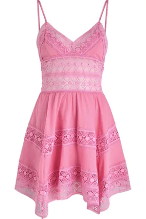 CHARO RUIZ IBIZA Syilvie Lace-panelled Cotton-blend Mini Dress - - L (UK14 / L)