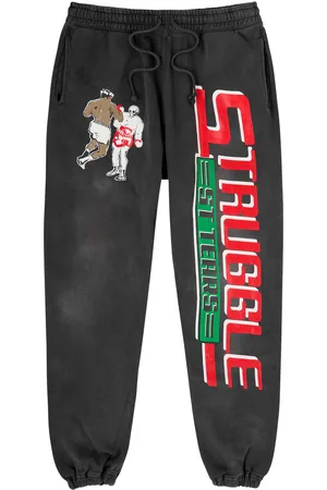 SAINT MXXXXXX Denim Tears Struggle Printed Cotton Sweatpants - - XL