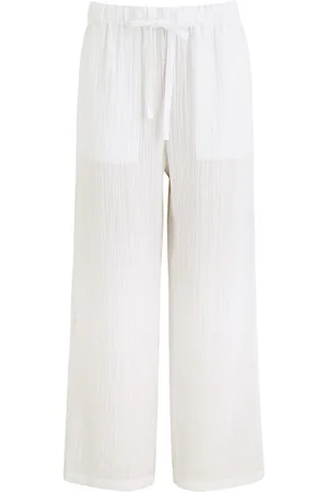 Eileen Fisher Straight-leg Seersucker Trousers - - XL (UK 22 / Xxl) - XL (UK 22 /xxl)