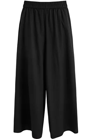Eileen Fisher Cropped Wide-leg Cotton Trousers - - XL (UK 22 / Xxl) - XL (UK 22 /xxl)