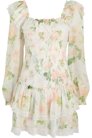 Needle & Thread Immortal Rose Poppy Smocked Mini Dress - - 8 (UK12 / M)