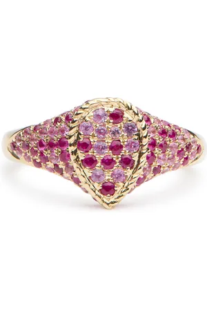YVONNE LÉON Baby Chevaliere Pear 9kt Gold Pinky Ring - - 46 (UK H 1/2)