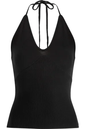 EXTREME CASHMERE N°349 Plaza Halterneck Cotton-blend top - - One Size