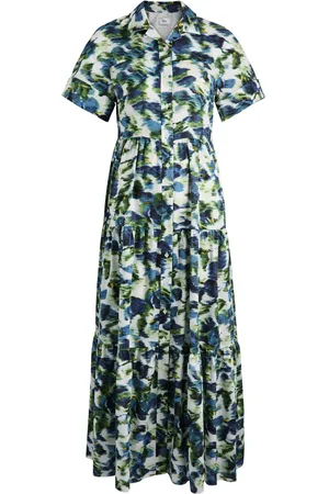 Erdem Printed Cotton Maxi Shirt Dress - - 10 (UK10 / S)