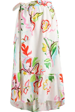 OLIVIA RUBIN Tess Floral-print Cotton Midi Skirt - - 12 (UK12 / M)