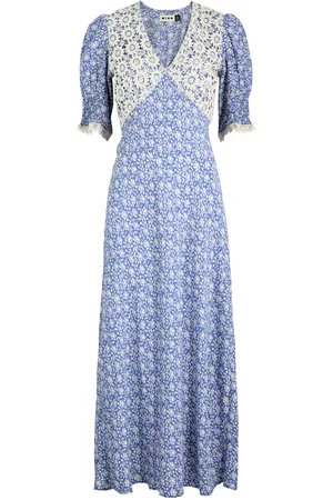 RIXO London Olga Lace-trimmed Floral-print Maxi Dress - - 6 (UK6 / XS) - 6 (UK6 /xs)