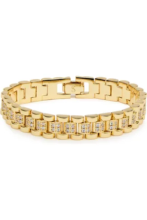 Anisa Sojka Crystal-embellished 18kt -plated Bracelet - One Size