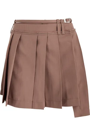 Acne Studios Asymmetric Pleated Woven Mini Skirt - - 38 (UK10 / S)