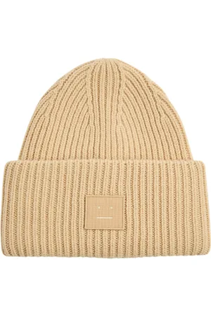 Acne Studios Logo Ribbed Wool Beanie - - One Size