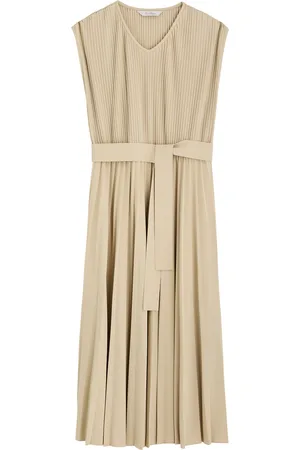 Max Mara Kiss Belted Plissé Midi Dress - - XL (UK16 / XL) - XL (UK16 /xl)