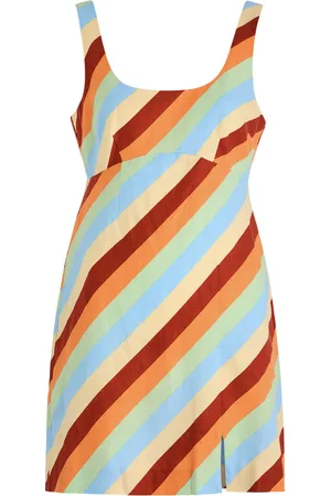 KITRI Connie Striped Linen-blend Mini Dress - - 6 (UK6 / XS) - 6 (UK6 /xs)