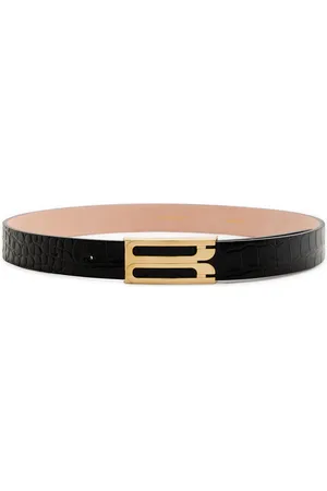 Victoria Beckham Frame Crocodile-effect Leather Belt - - 70 (UK 6 /xs)