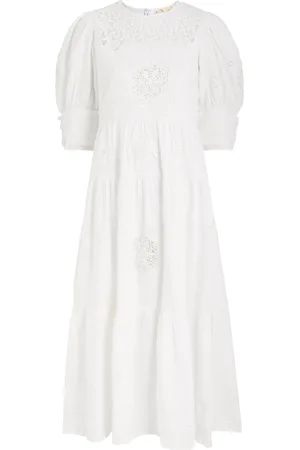 by Ti Mo Embroidered Cotton-blend Midi Dress - - S (UK8-10 / S)
