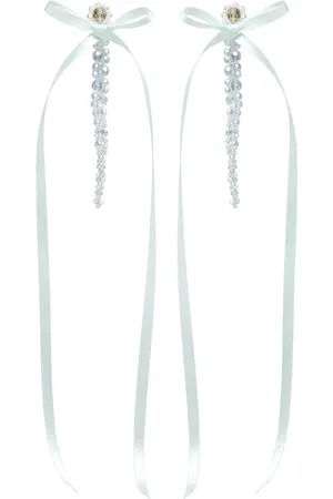 Simone Rocha Bow Beaded Drop Earrings - - One Size