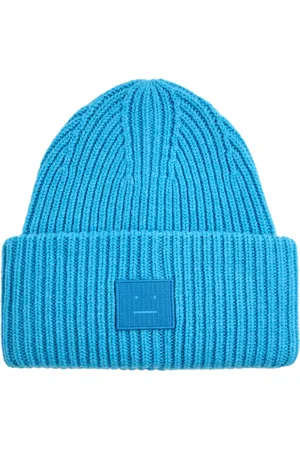 Acne Studios Logo Ribbed Wool Beanie - - One Size